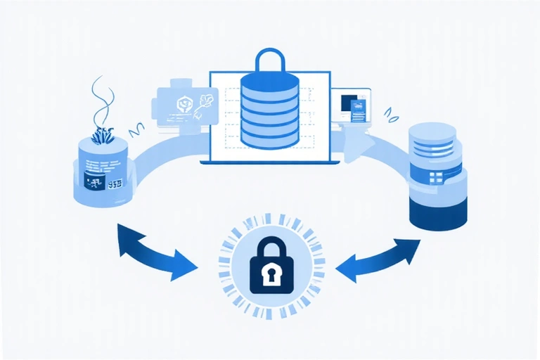 Secure data transfer illustration